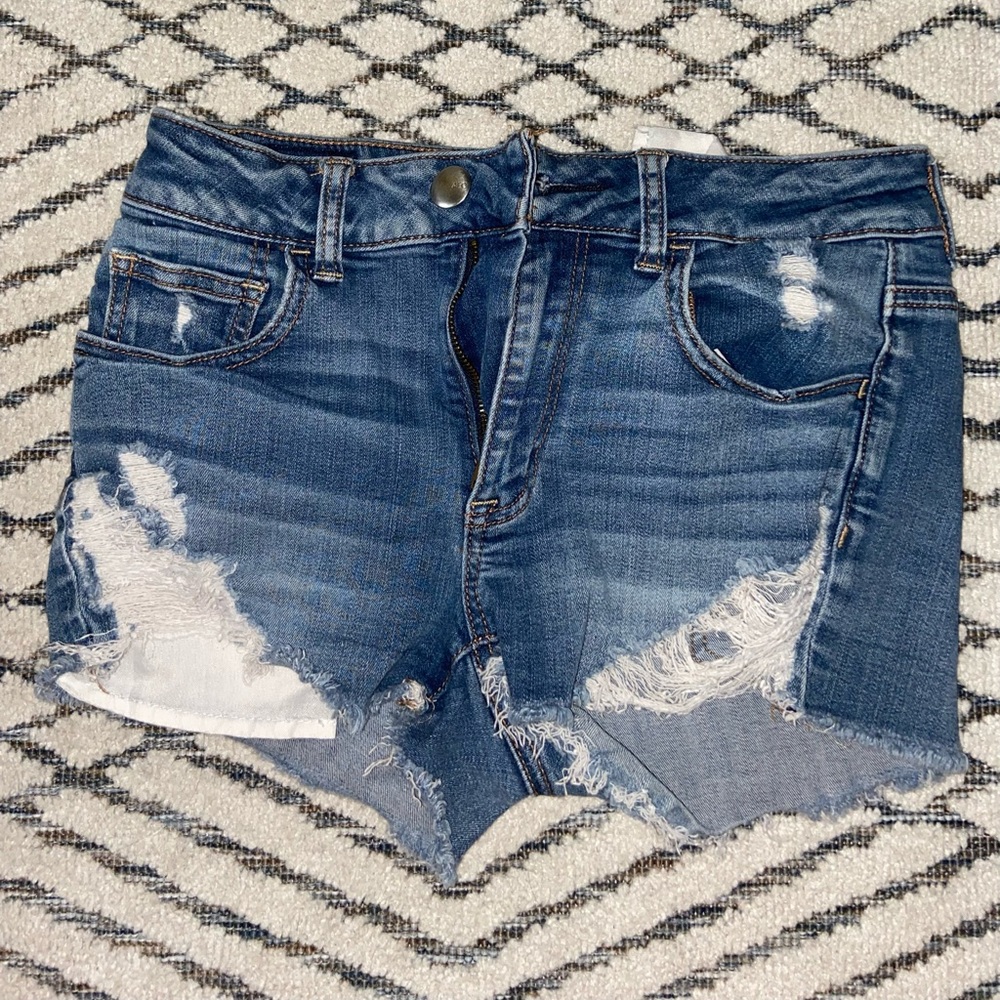 american eagle super stretch hi rise shortie